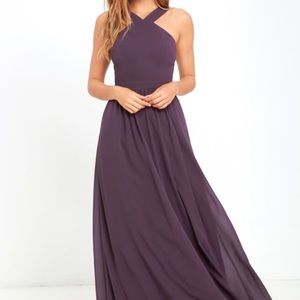 Lulu’s dusty purple bridesmaid dress